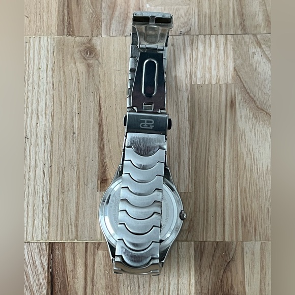 Paolo Gucci Rare Designer Watch Blue Dial Date Window Stainless Case Bracelet - Picture 11 of 14